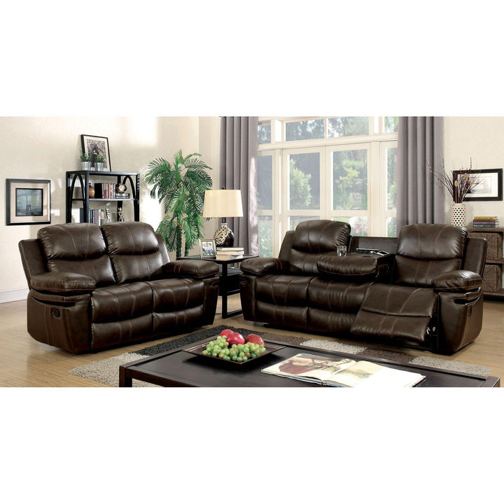 Listowel CM6992-CH Brown Transitional Chair By Furniture Of America - sofafair.com