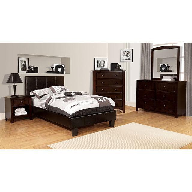 Winn Park CM7008EX Espresso Contemporary Bed By Furniture Of America - sofafair.com