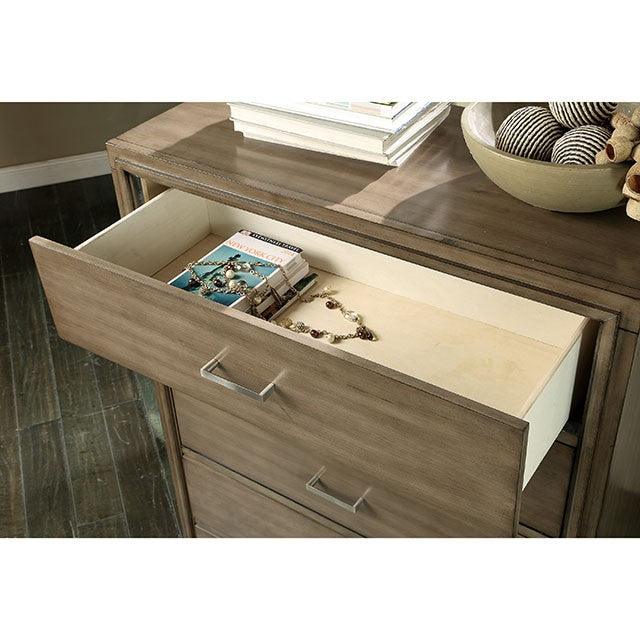 Enrico CM7068GY-N Gray Contemporary Night Stand By Furniture Of America - sofafair.com