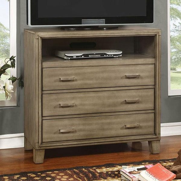 Enrico CM7068GY-TV Gray Contemporary Media Chest By Furniture Of America - sofafair.com