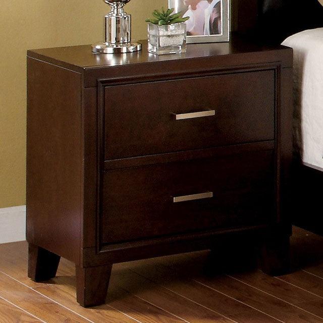 Enrico CM7068N Brown Cherry Contemporary Night Stand By Furniture Of America - sofafair.com