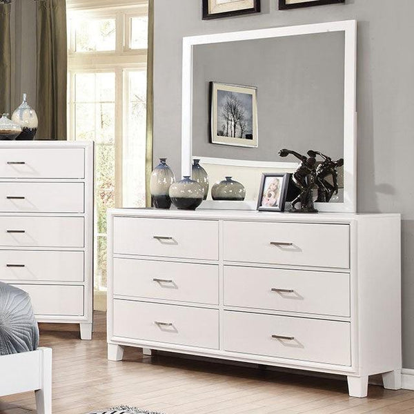 Enrico CM7068WH-D White Transitional Dresser By Furniture Of America - sofafair.com