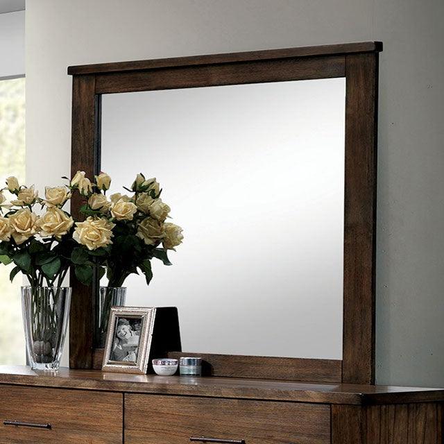 Elkton CM7072M Antique Oak Cottage Mirror By Furniture Of America - sofafair.com