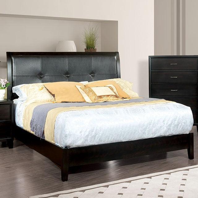 Enrico Brown Cherry Contemporary Bed By Furniture Of America - sofafair.com
