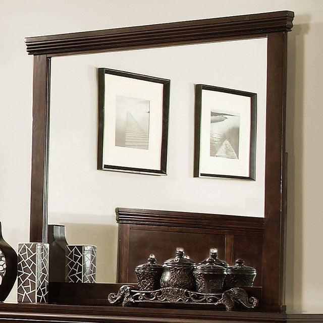Spruce CM7113CH-M Brown Cherry Transitional Mirror By Furniture Of America - sofafair.com