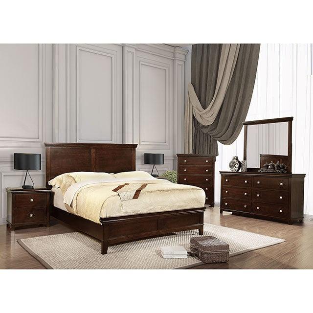 Spruce CM7113CH Brown Cherry Transitional Bed By Furniture Of America - sofafair.com