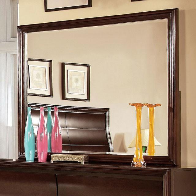 Kozi CM7116M Dark Walnut Transitional Mirror By Furniture Of America - sofafair.com