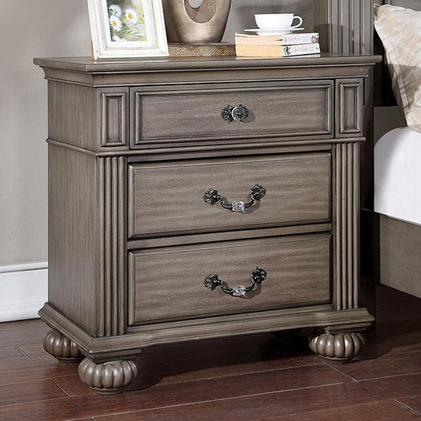 Syracuse CM7129GY-N Gray Traditional Night Stand By Furniture Of America - sofafair.com