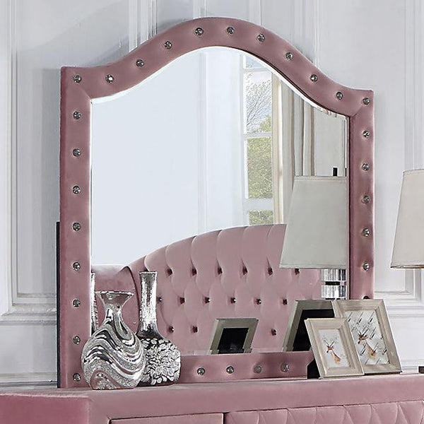 Zohar CM7130PK-M Pink Glam Mirror By Furniture Of America - sofafair.com