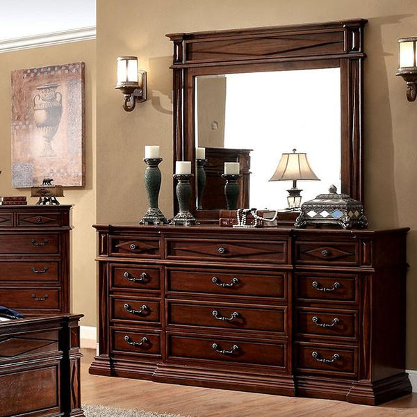 Gayle CM7138M Cherry Transitional Mirror By Furniture Of America - sofafair.com