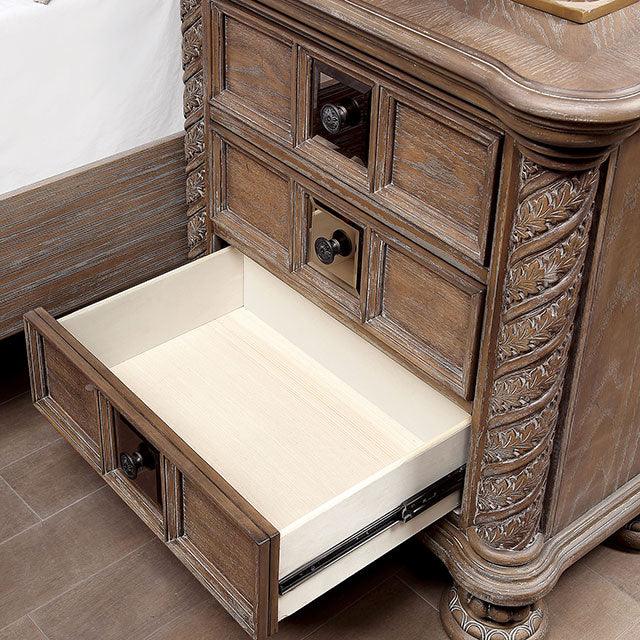 Timandra CM7145N Rustic Natural Tone Transitional Night Stand By Furniture Of America - sofafair.com