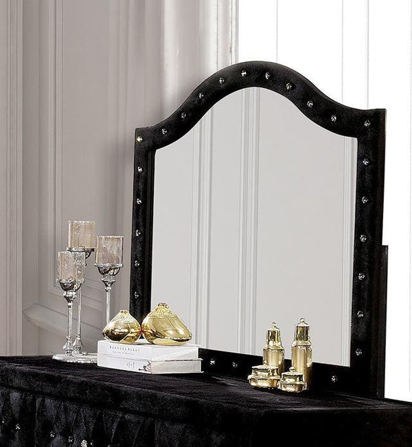 Alzire CM7150BK-M Black Glam Mirror By Furniture Of America - sofafair.com