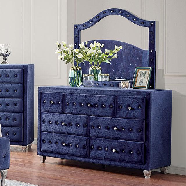 Alzir CM7150BL-D Blue Glam Dresser By Furniture Of America - sofafair.com