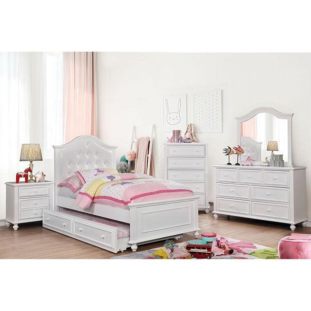 Olivia CM7155WH-TR White Traditional Trundle By Furniture Of America - sofafair.com