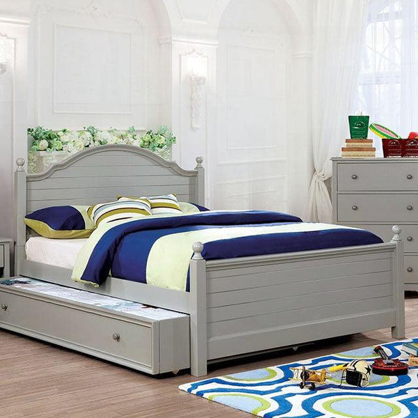 Diane CM7158GY-F Gray Transitional Bed By Furniture Of America - sofafair.com