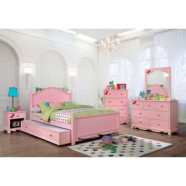 Dani CM7159PK-N Pink Transitional Night Stand By Furniture Of America - sofafair.com