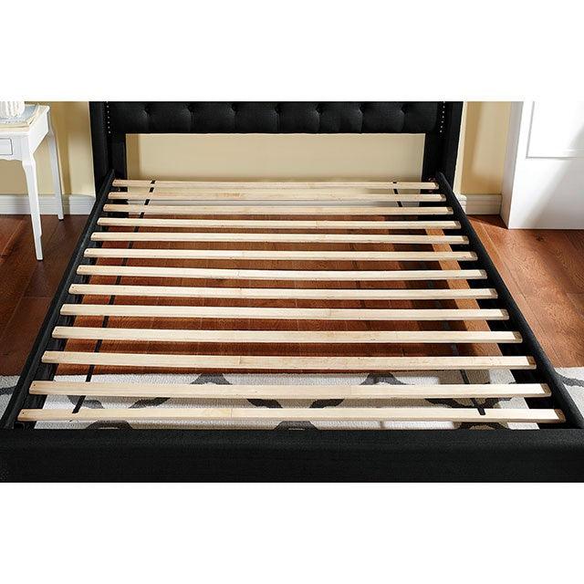 Carly CM7160BK Black Transitional Bed By Furniture Of America - sofafair.com