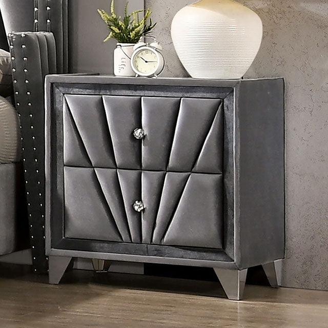 Carissa CM7164N Gray Transitional Night Stand By Furniture Of America - sofafair.com