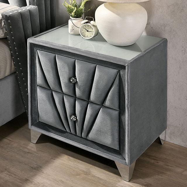 Carissa CM7164N Gray Transitional Night Stand By Furniture Of America - sofafair.com