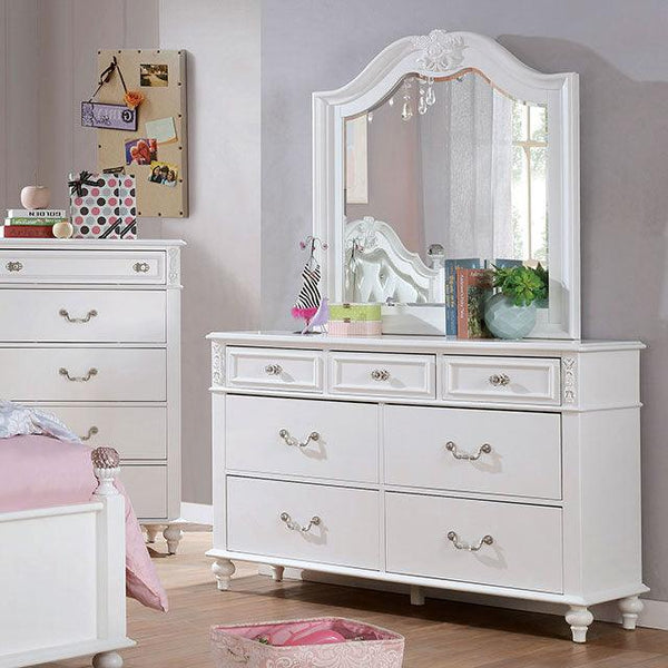 Belva CM7174D White Traditional Dresser By Furniture Of America - sofafair.com
