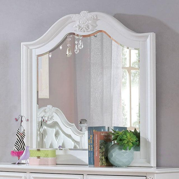 Belva CM7174M White Traditional Mirror By Furniture Of America - sofafair.com