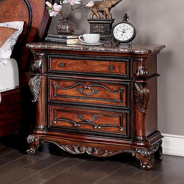 Rosewood CM7183N Antique Dark Oak Traditional Night Stand By Furniture Of America - sofafair.com