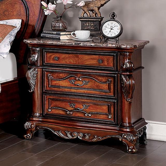Rosewood CM7183N Antique Dark Oak Traditional Night Stand By Furniture Of America - sofafair.com
