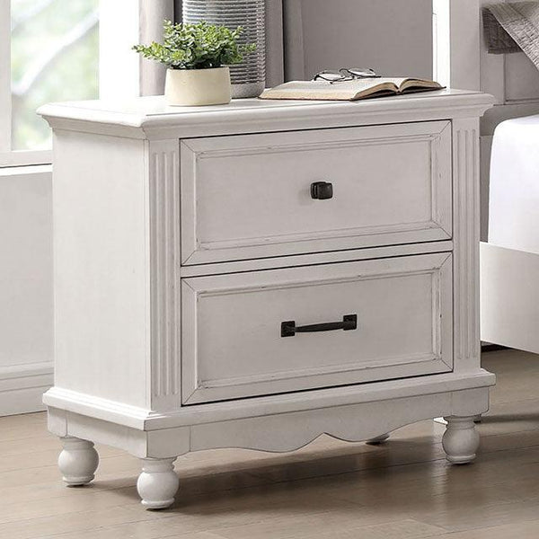 Georgette CM7184N Antique White Transitional Night Stand By Furniture Of America - sofafair.com
