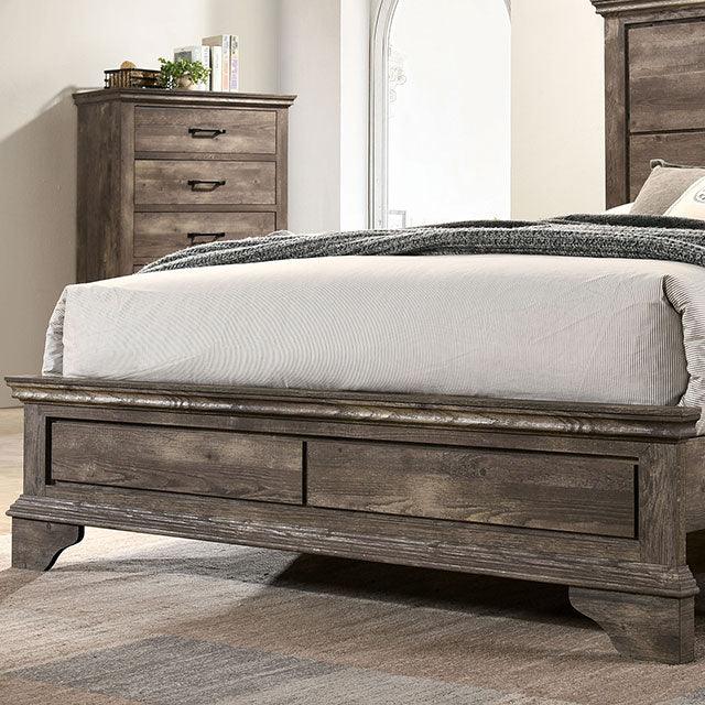 Fortworth CM7186 Gray Transitional Bed By Furniture Of America - sofafair.com