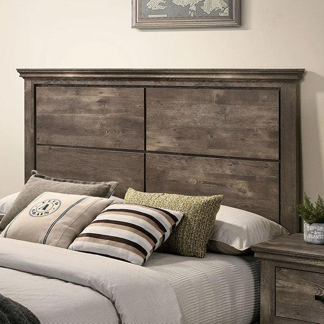 Fortworth CM7186 Gray Transitional Bed By Furniture Of America - sofafair.com