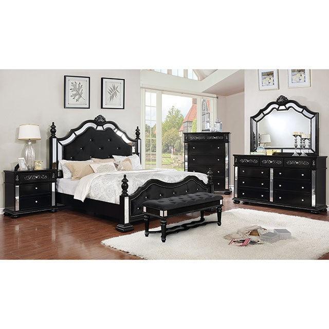 Azha CM7194BK-M Black Glam Mirror By Furniture Of America - sofafair.com