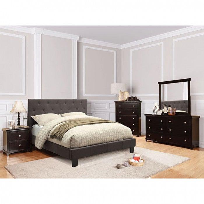 Leeroy CM7200LB-CK Gray Transitional Cal.King Bed By furniture of america - sofafair.com