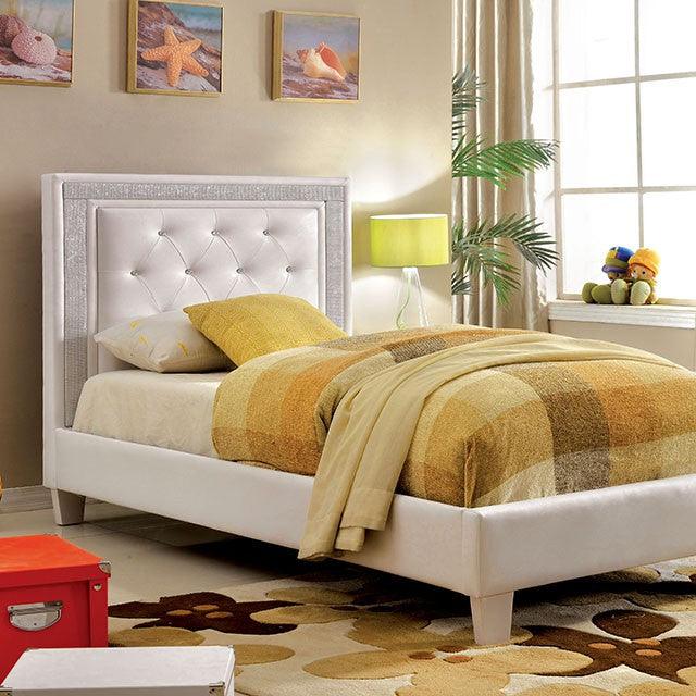 Lianne CM7217WH White Contemporary Bed By Furniture Of America - sofafair.com