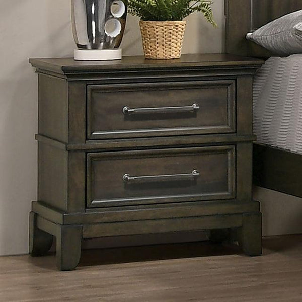 Houston CM7221GY-N Gray Traditional Night Stand By Furniture Of America - sofafair.com