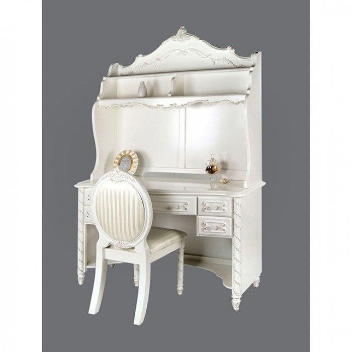 Alexandra CM7226Chair Pearl White Traditional Chair By furniture of america - sofafair.com