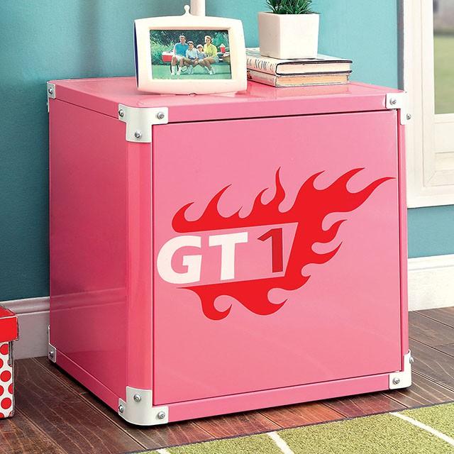 Power Racer CM7261PK-N Pink Novelty Night Stand By Furniture Of America - sofafair.com