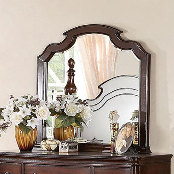Devonshire CM7265M Brown Cherry Traditional Mirror By Furniture Of America - sofafair.com