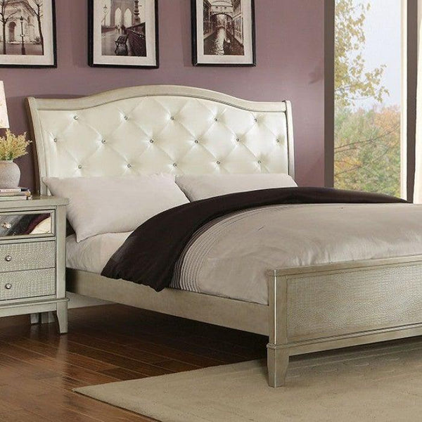 Adeline CM7282 Silver Contemporary Bed By furniture of america - sofafair.com