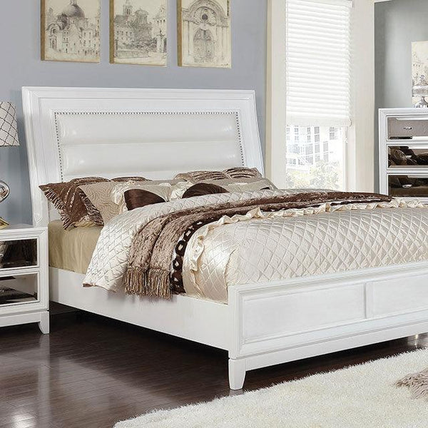 Golva CM7295WH-EK White Contemporary Bed By Furniture Of America - sofafair.com