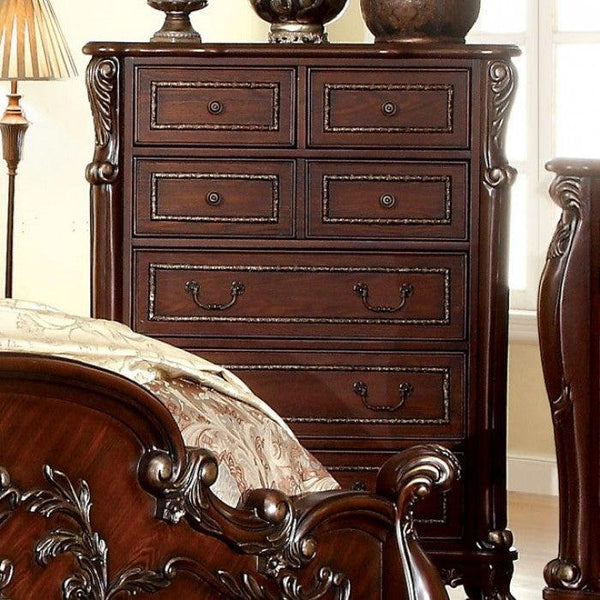 Castlewood CM7299C Cherry Traditional Chest By furniture of america - sofafair.com