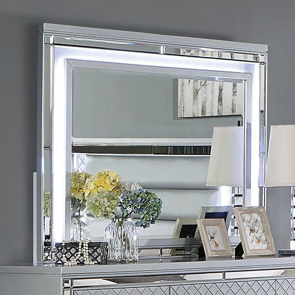 Calandria CM7320SV-M Silver Contemporary Mirror By Furniture Of America - sofafair.com