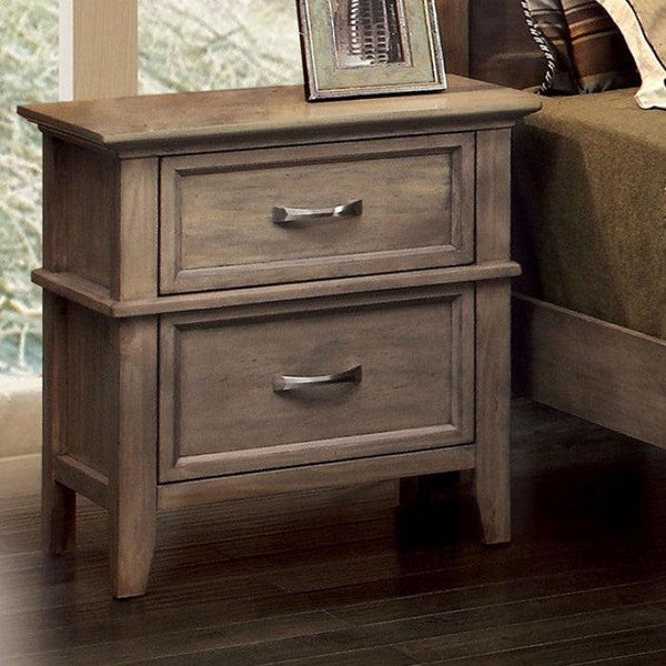 Loxley CM7351N Weathered Oak Transitional Night Stand By furniture of america - sofafair.com