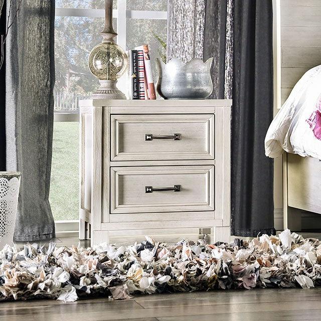 Tywyn CM7365WH-N Antique White Transitional Night Stand By Furniture Of America - sofafair.com