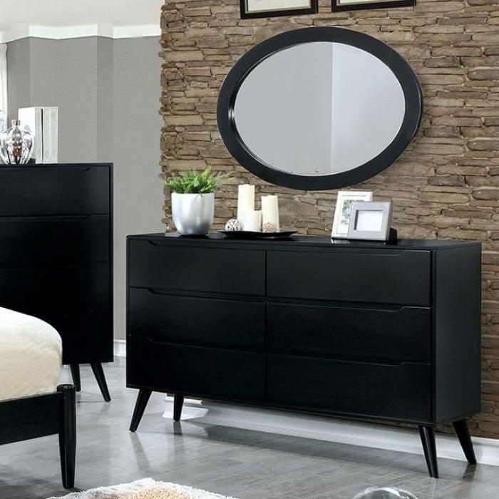Lennart CM7386BK-D Black Midcentury Modern Dresser By furniture of america - sofafair.com
