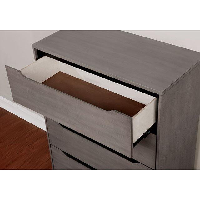 Lennart CM7386GY-C Gray Mid-century Modern Chest By Furniture Of America - sofafair.com
