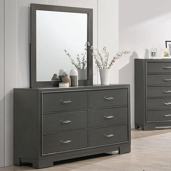 Alison CM7416GY-D Metallic Gray Contemporary Dresser By Furniture Of America - sofafair.com