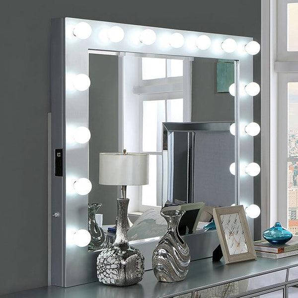 Belladonna CM7417SV-M Silver Glam Mirror By Furniture Of America - sofafair.com