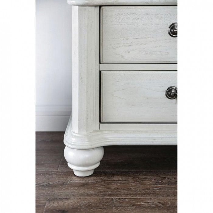 Fantasia CM7427N Antique White Transitional Night Stand By furniture of america - sofafair.com
