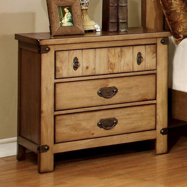 Pioneer CM7449N Weathered Elm Cottage Night Stand By Furniture Of America - sofafair.com