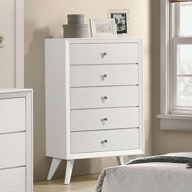 Dortmund CM7465WH-C White Contemporary Chest By Furniture Of America - sofafair.com